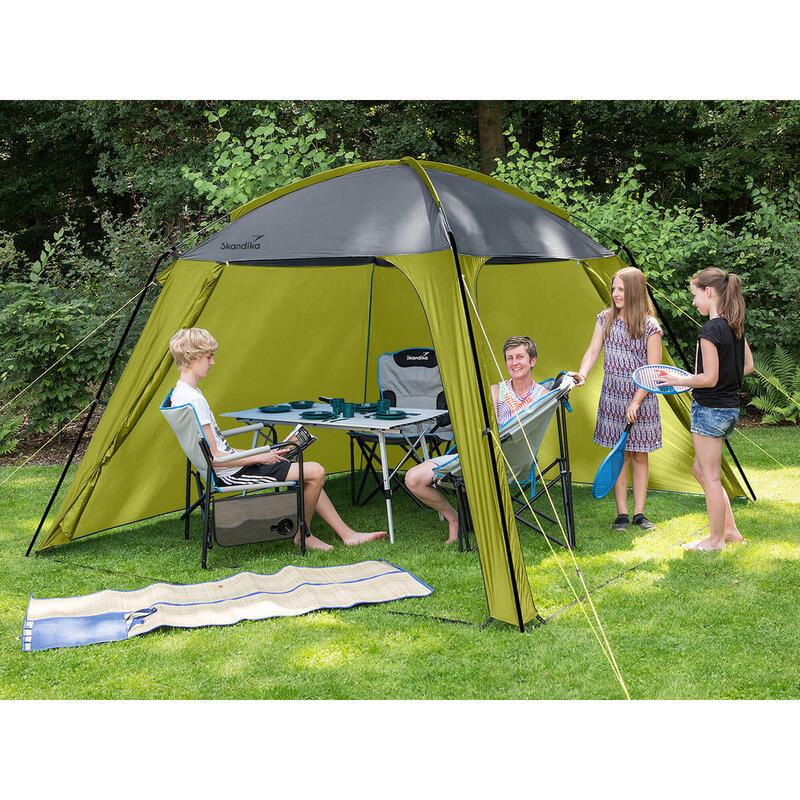 Pavillon Camping Wohnzelt mit integrierten Seitenwänden, 3x3 m