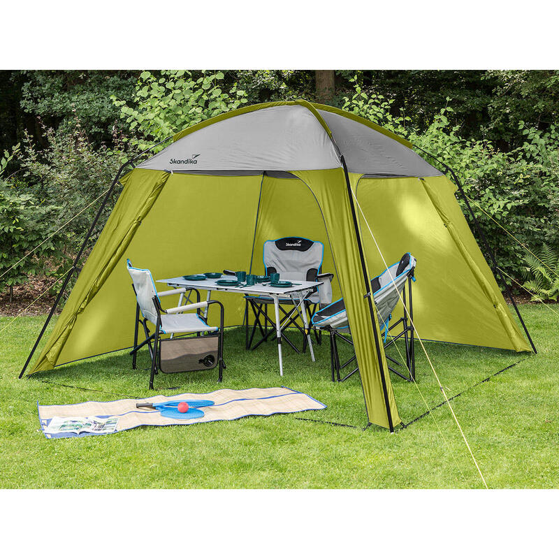 Pavellón toldo - jardín/camping - 300 x 300 cm - altura 210 cm - verde