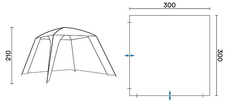 Campingtent Pavillon Inari 300 - Tuinhuisje - Gemakkelijk te monteren 7/7