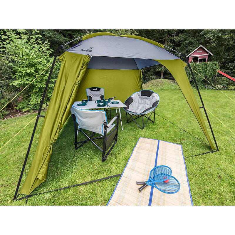 Pavellón toldo - jardín/camping - 300 x 300 cm - altura 210 cm - verde