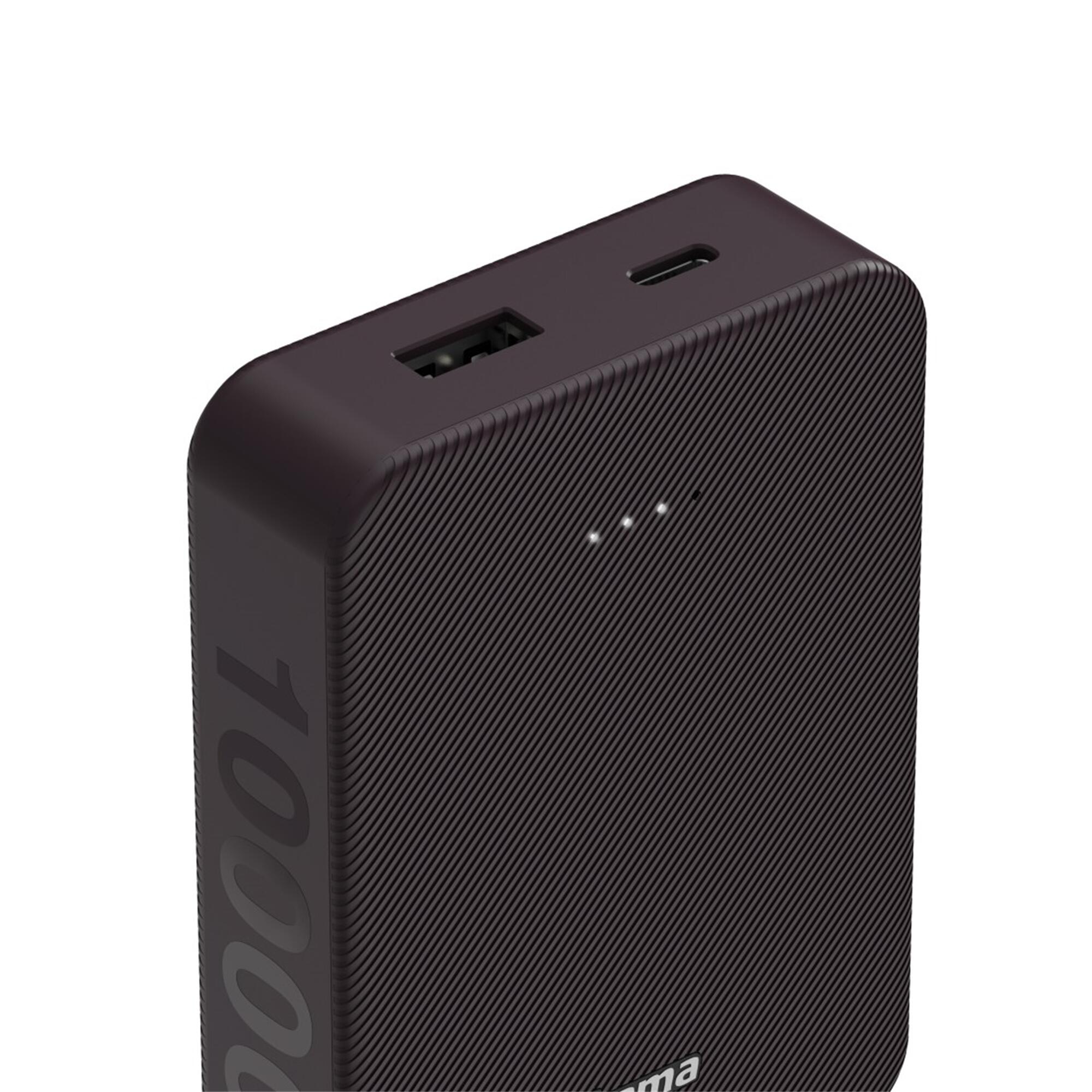 HAMA Power Pack Colour 10, 10000mAh, USB-C, USB-A, Pflaume 4/5