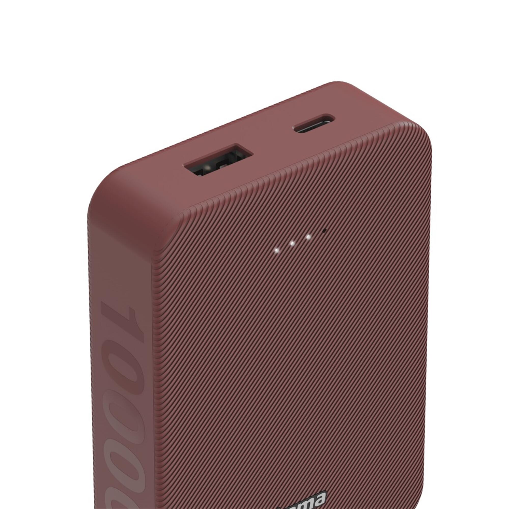 HAMA Power Pack Colour 10, 10000mAh, USB-C, USB-A, Rot 4/5