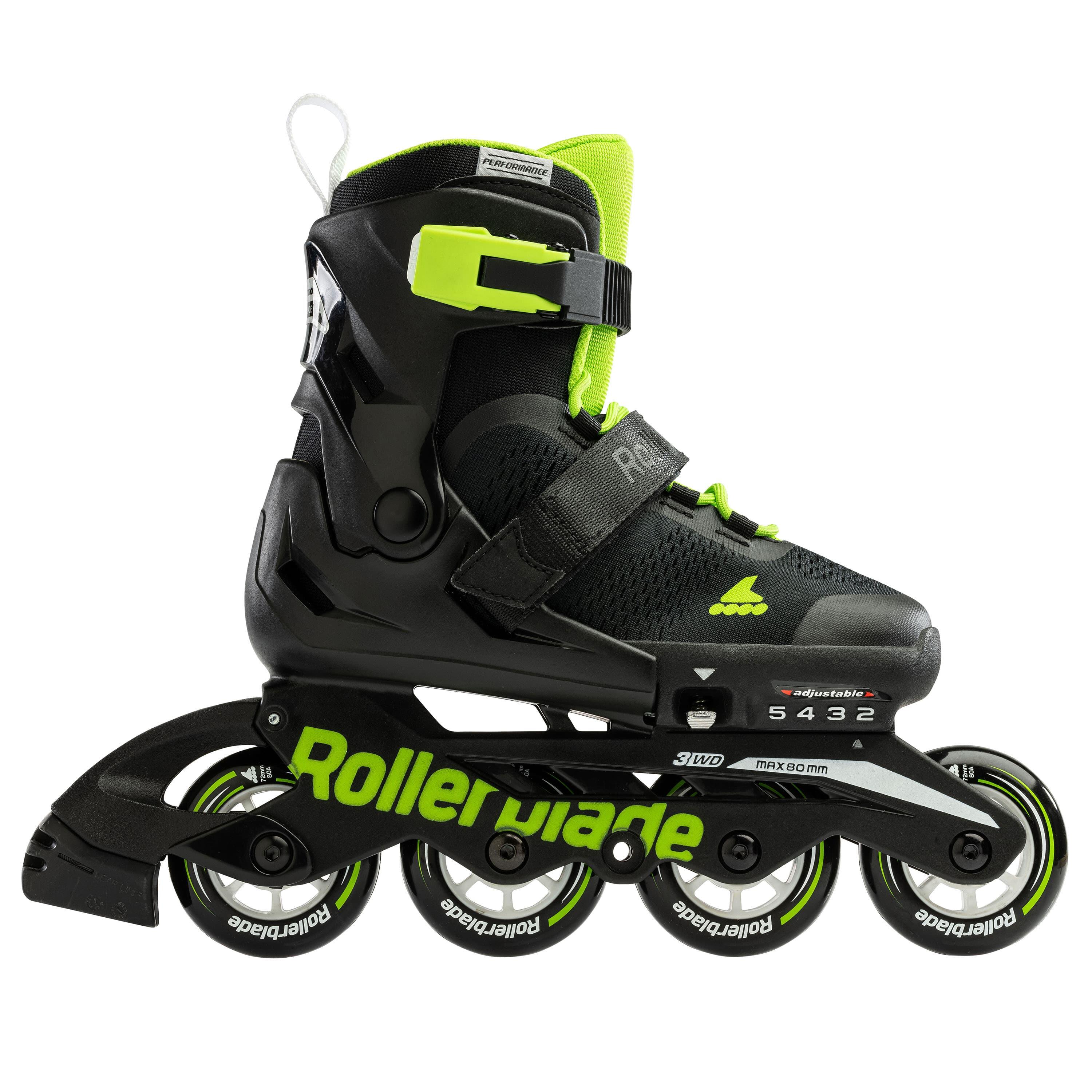 ROLLERBLADE MICROBLADE, NOIR/VERT, 36.5-40.5 3/7