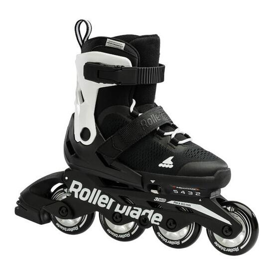 Dzieci rolki oddychające Rollerblade Microblade czarne