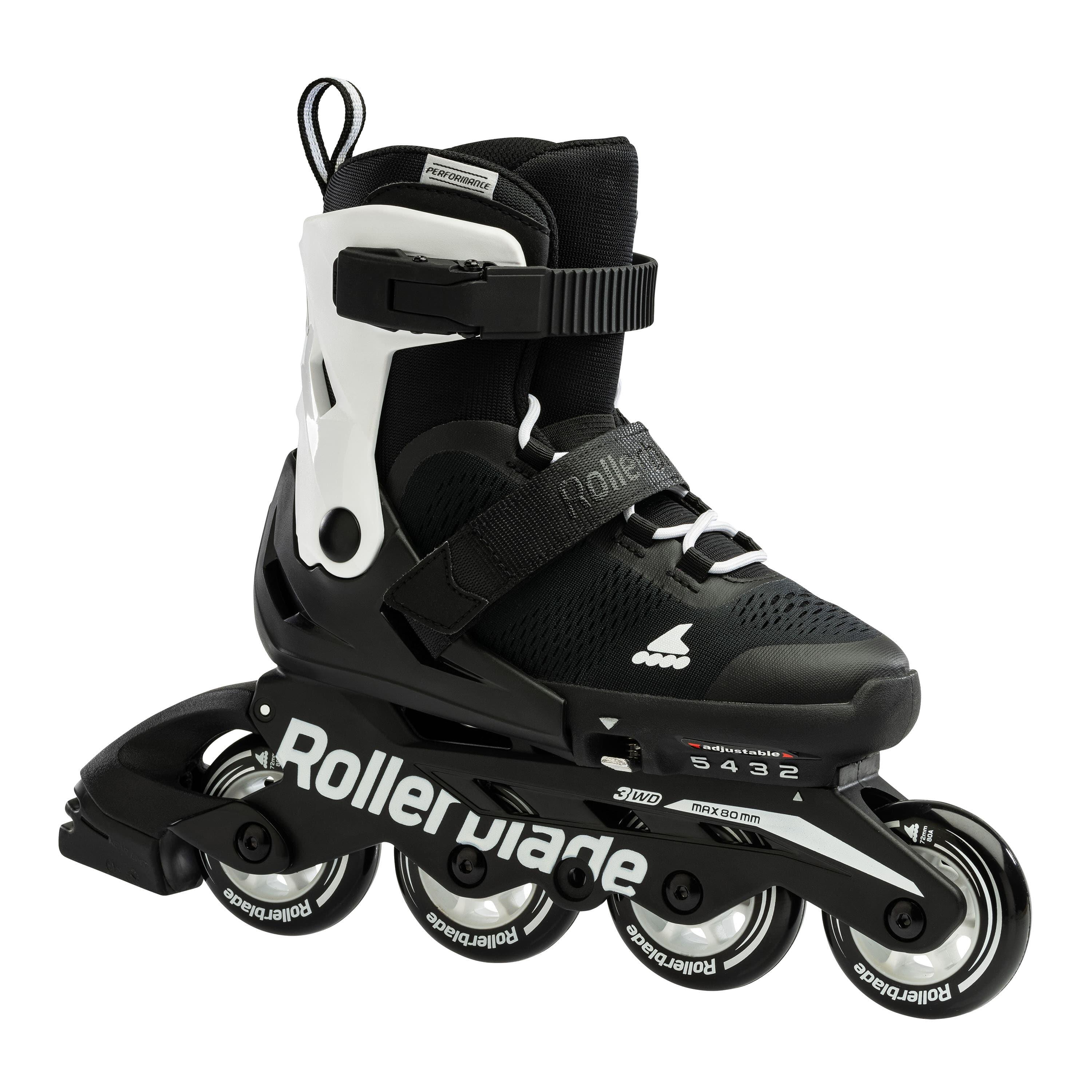 Rollerblade - Rollerblade Microblade, Noir/blanc, 36.5-40.5 - Rollers En Ligne - Blanc|noir - 36,5 - Decathlon