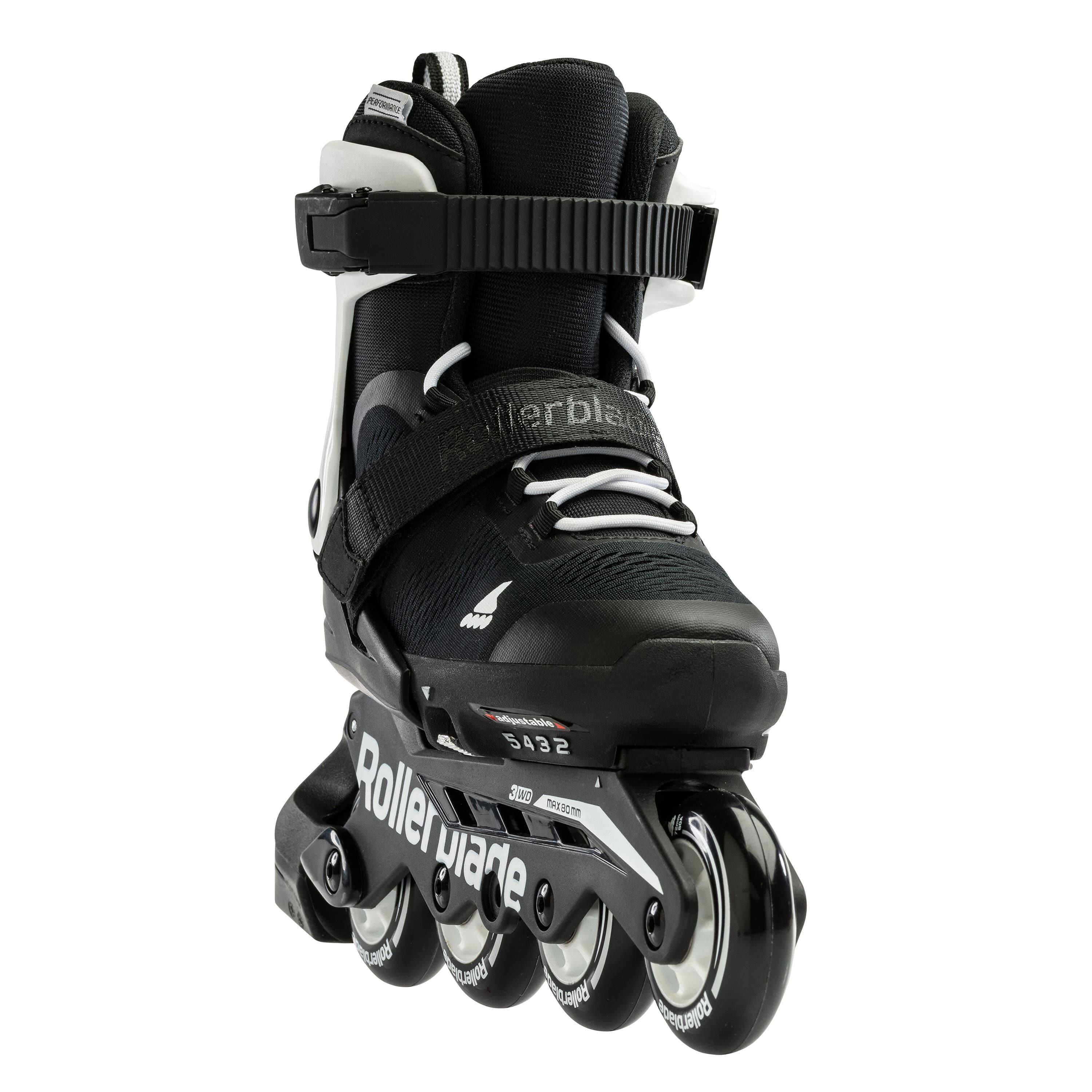 ROLLERBLADE MICROBLADE, BLACK/WHITE, 28-32 4/6