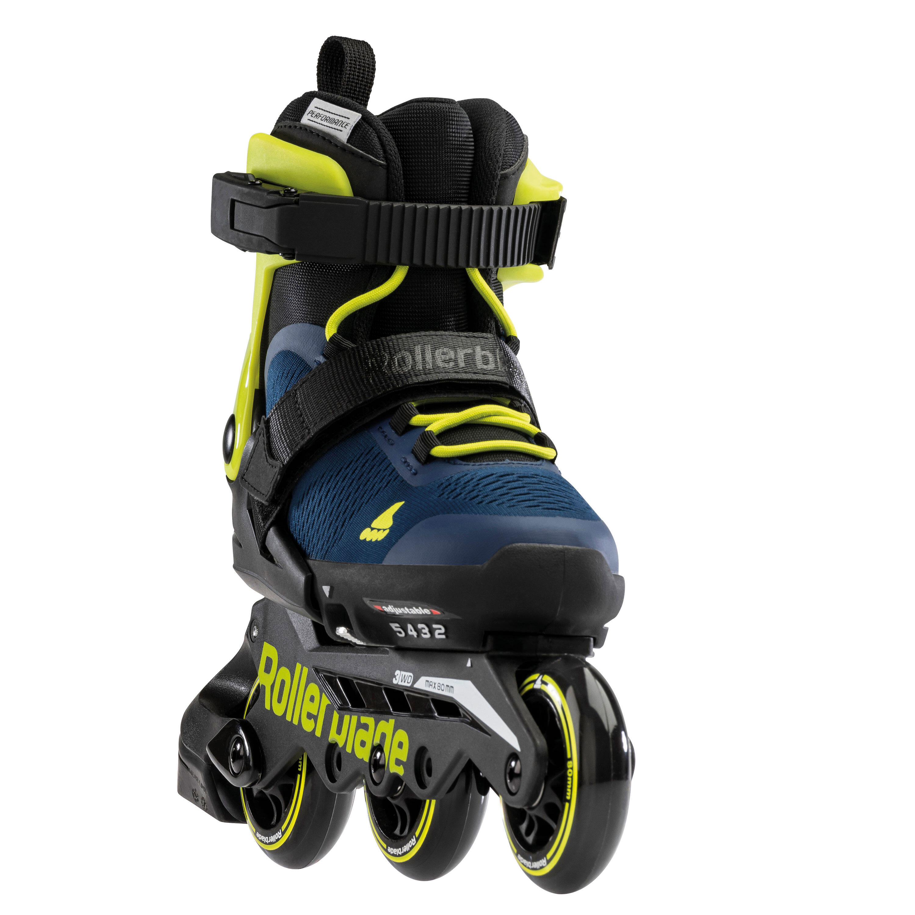 ROLLERBLADE MICROBLADE 3WD, BLEU ROYAL/LIME, 33-36.5 4/6