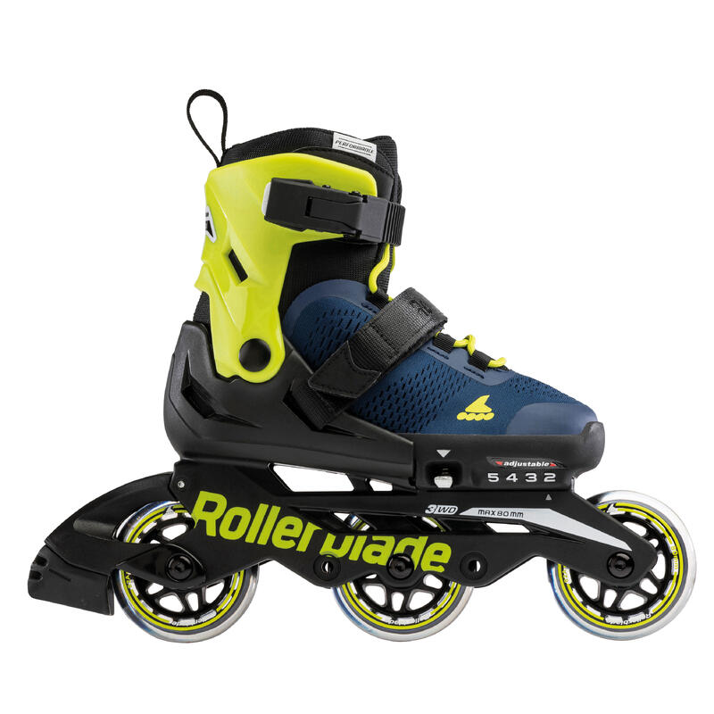 ROLLERBLADE MICROBLADE 3WD, BLEU ROYAL/LIME, 36.5-40.5