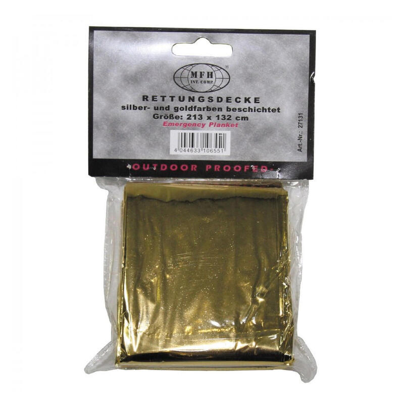 Folie supravietuire, accidente, soc, arsuri, semnalizare, 213 x 132 cm, 50 grame