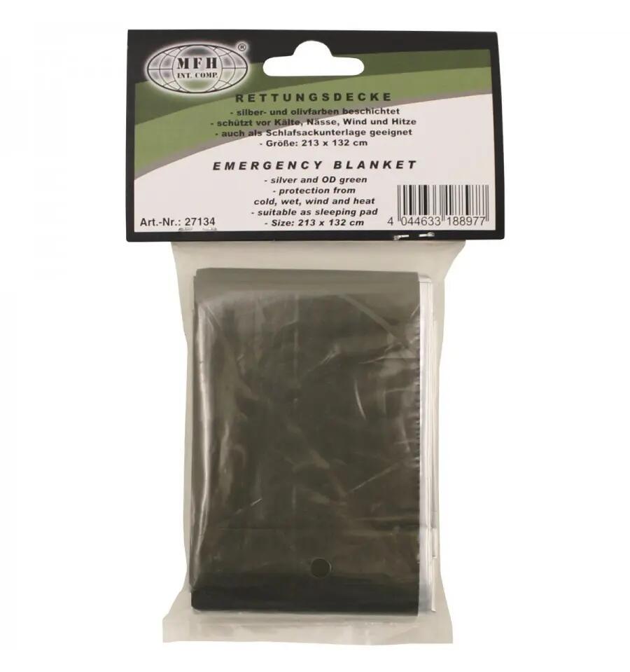 Túlélő fólia, balesetek, sokk, égési sérülések, jelzés, kaki MFH 1/1