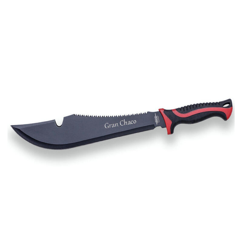 Maceta Joker Gran Chaco, lama inoxidabila 33 cm, cu dinti ferastrau si husa
