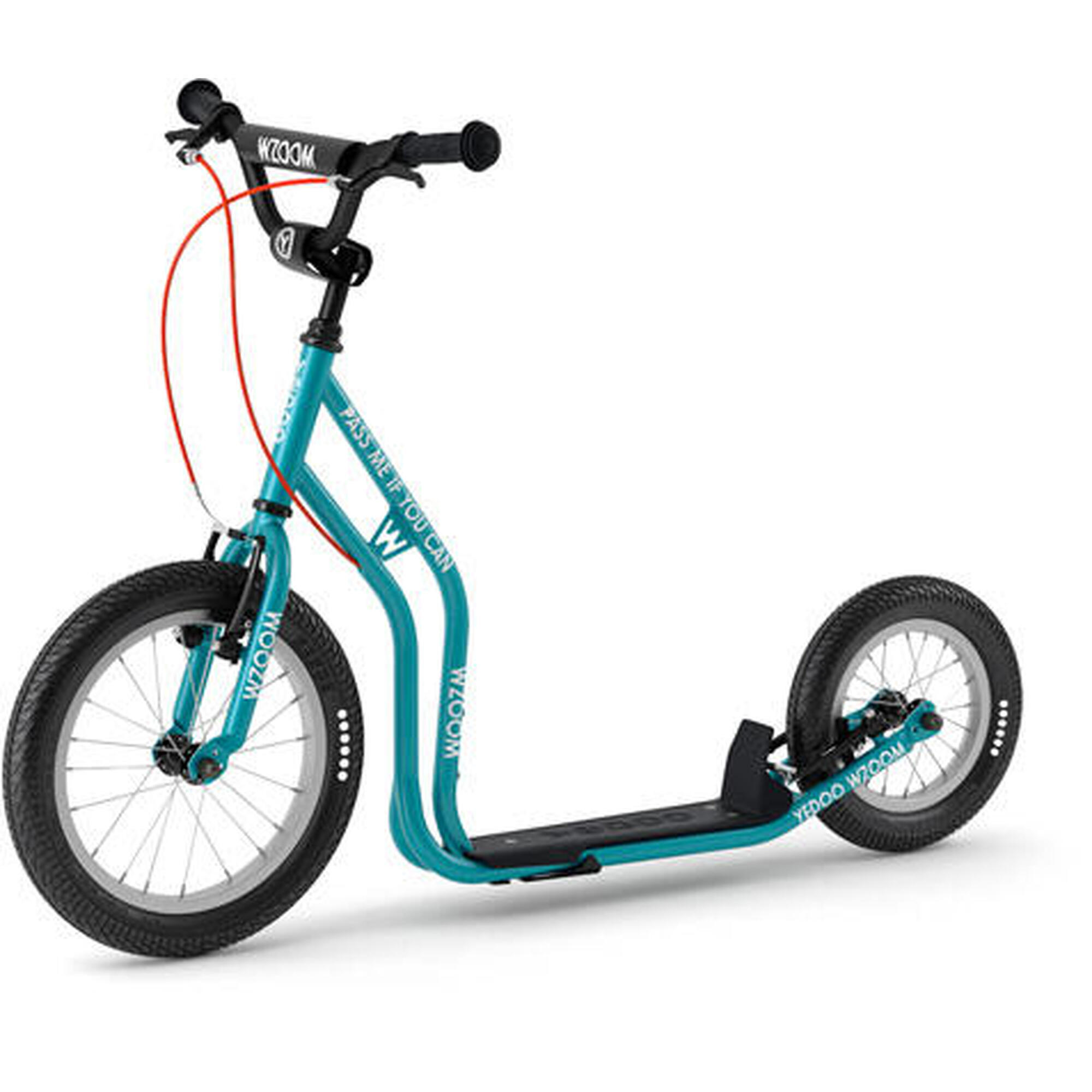 Scooter with inflatable tires Wzoom Teal Blue