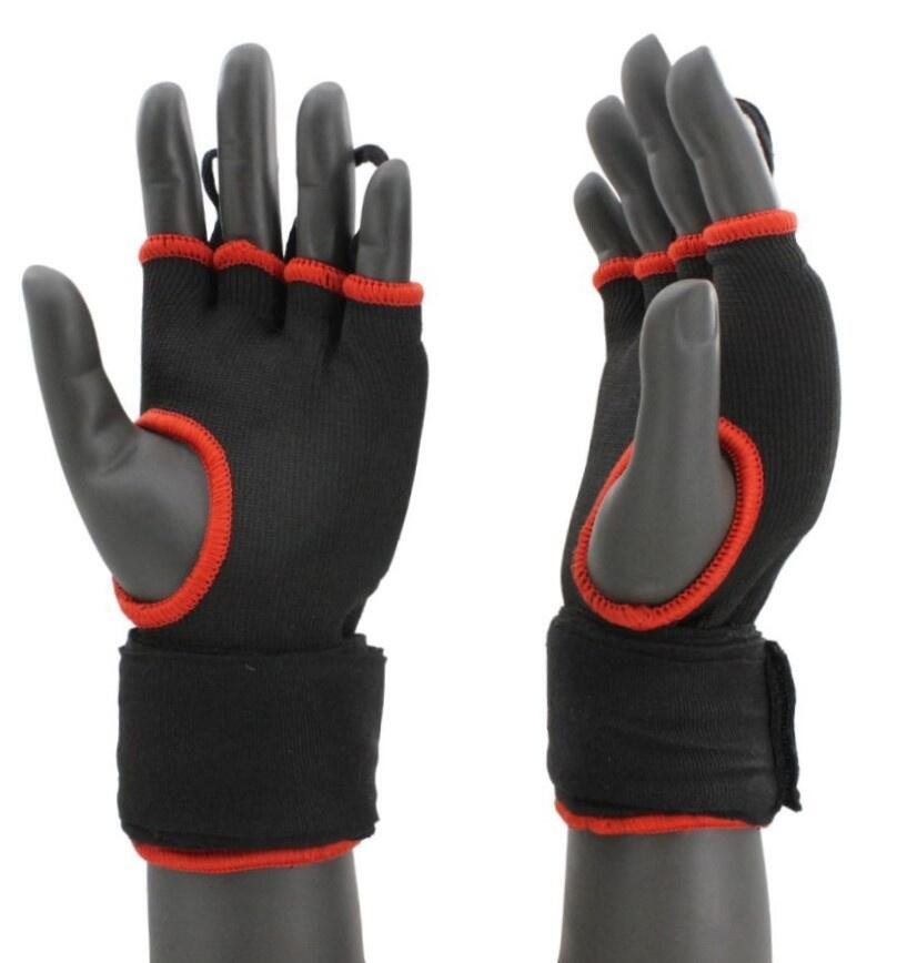 Binnenhandschoenen Kids/Volwassenen Zwart-Rood 2/5