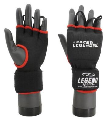 Innenhandschuhe Kinder/Erwachsene Schwarz-Rot