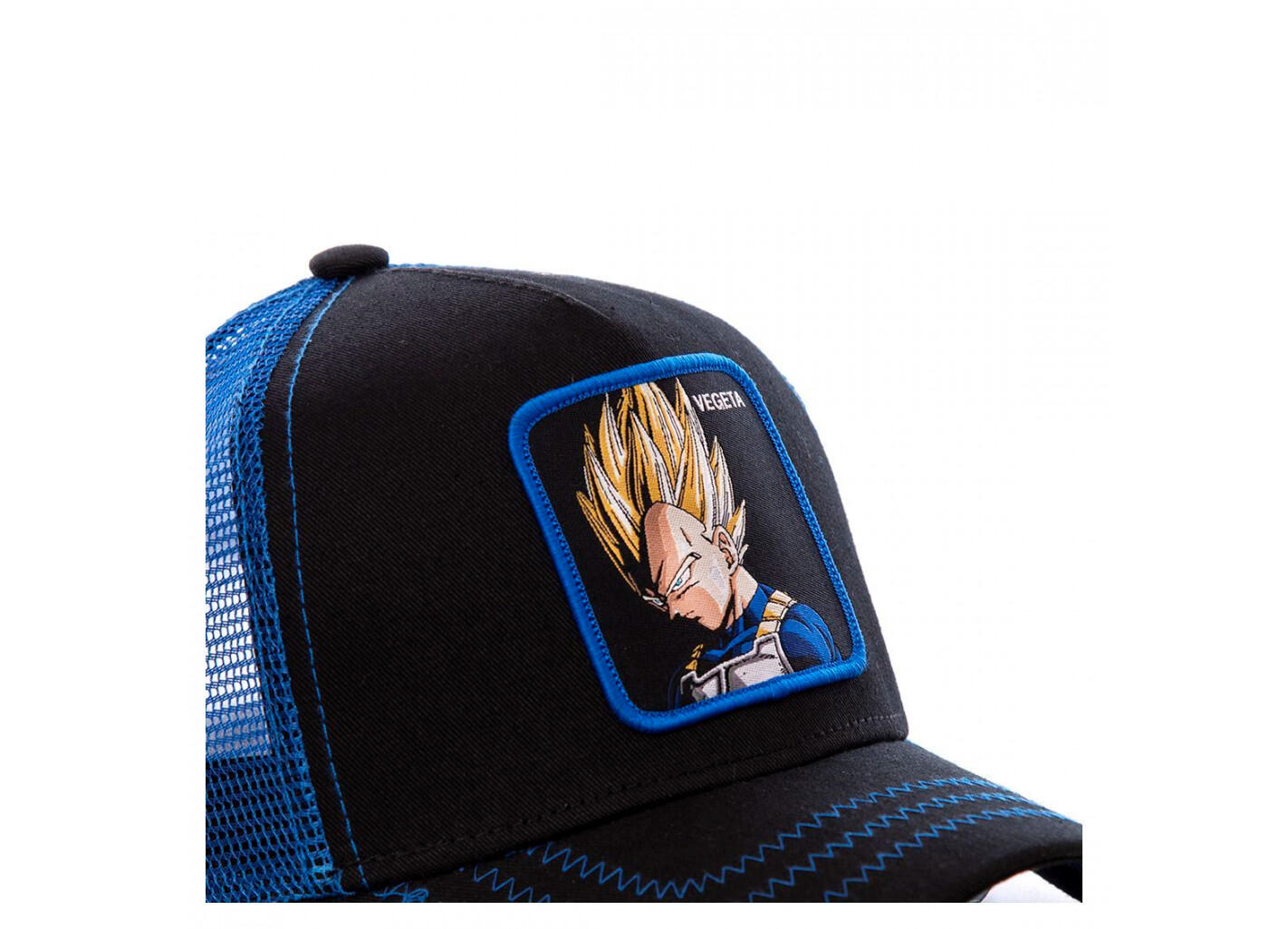 Casquette Dragon Ball Z Vegeta Noir filet Bleu 3/7
