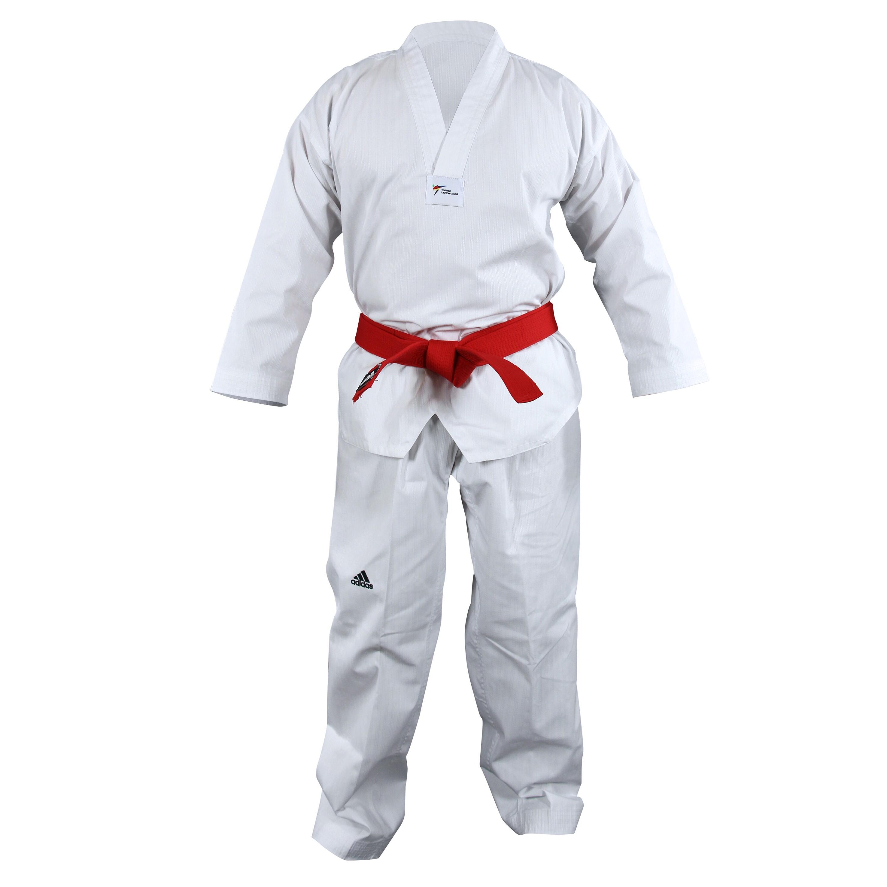 Dobok ADIDAS Taekwondo col blanc Champion II 3/4