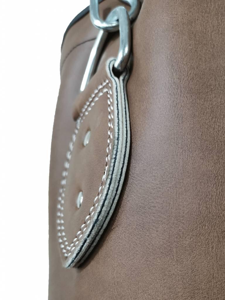 Bokszak Bruin Vintage 180 cm Panda Hide leather 3 jaar Garantie - Gemaak van 3/4