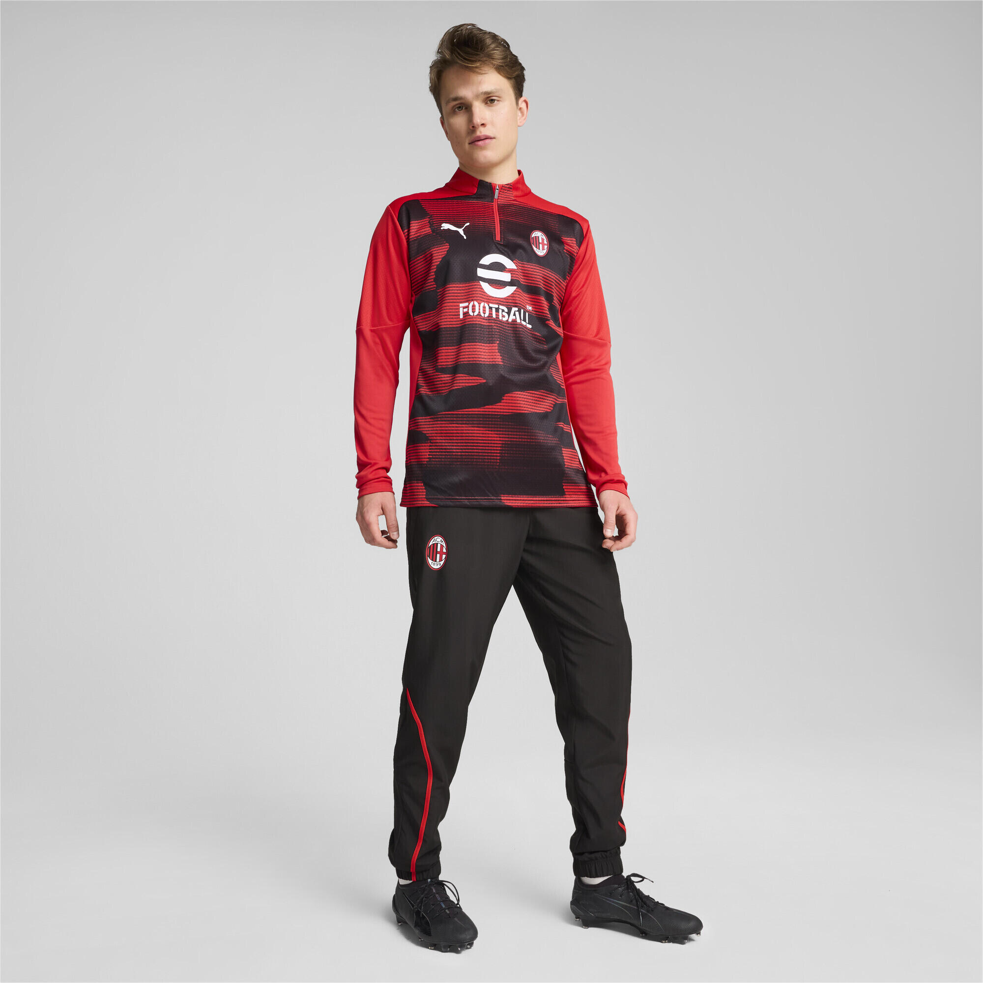 Pantalon tissé d’avant-match AC Milan Homme PUMA Black For All Time Red 2/7
