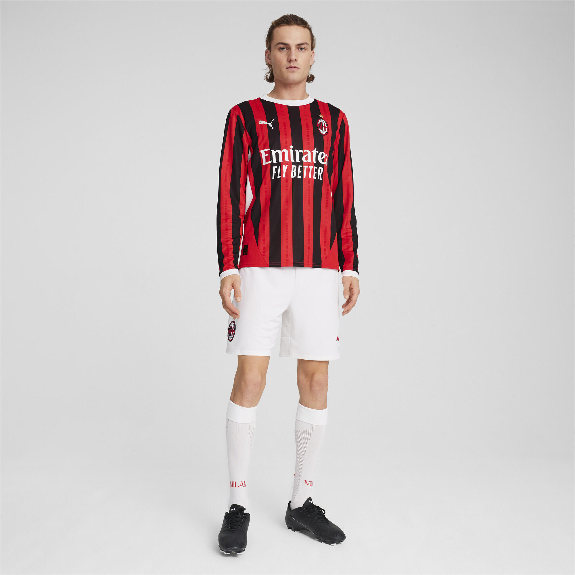 Shorts AC Milan 24/25 da uomo PUMA White For All Time Red 6/7