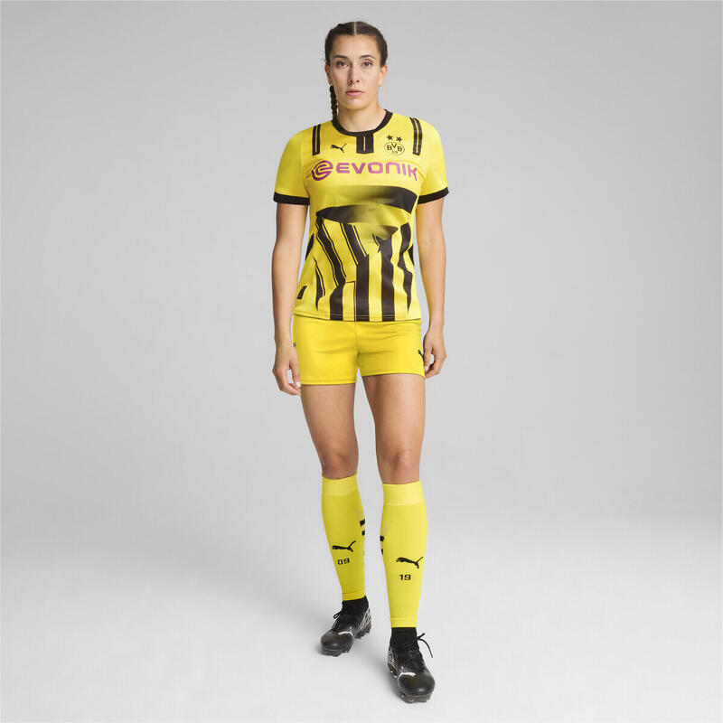 Shorts Borussia Dortmund 24/25 da donna PUMA Faster Yellow Black