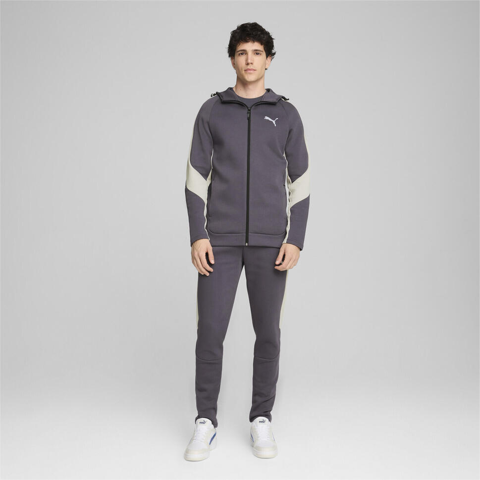 Męska rozpinana bluza z kapturem EVOSTRIPE PUMA Galactic Gray