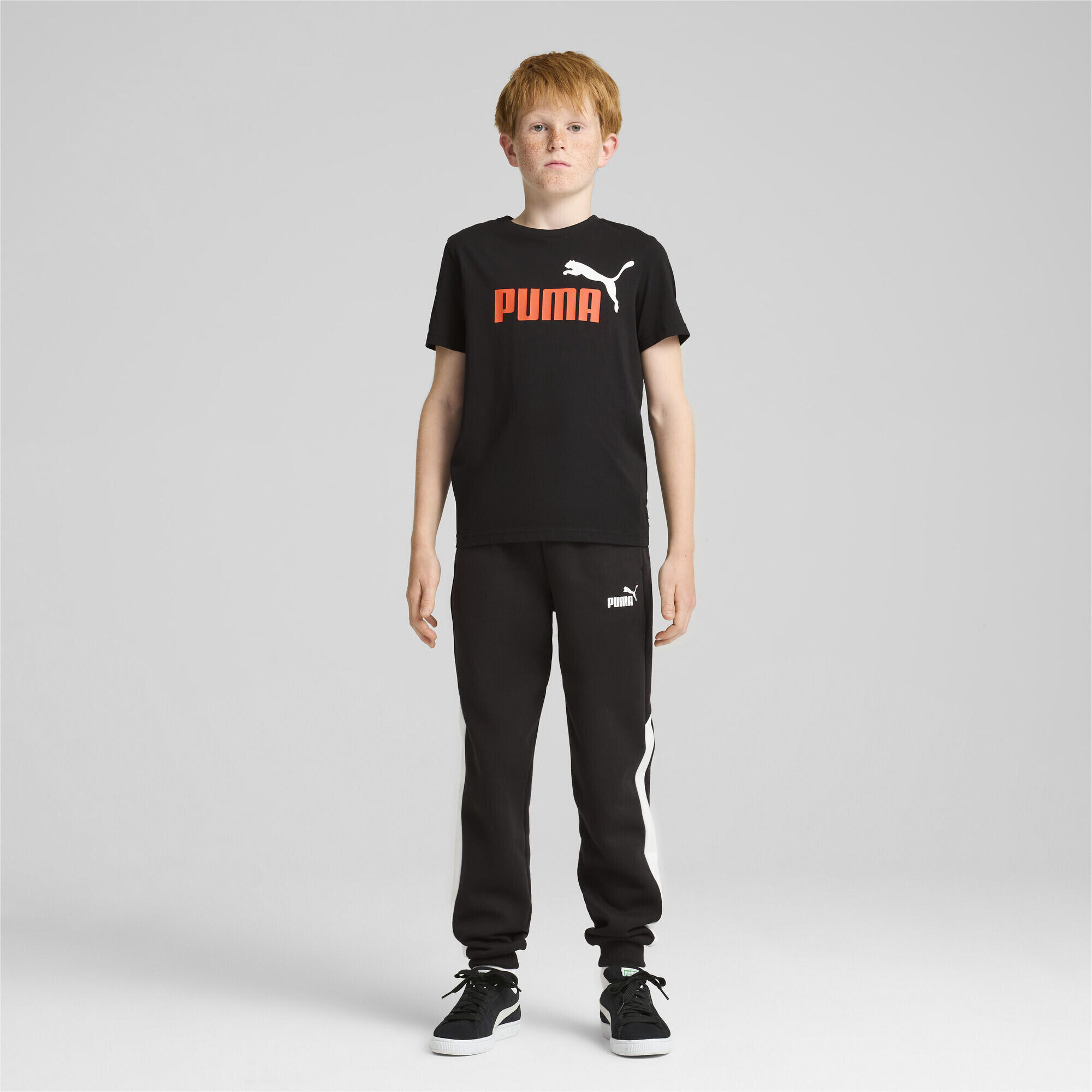 Camiseta Essentials+ Logo bicolor Niño PUMA Redmazing White Red 2/6