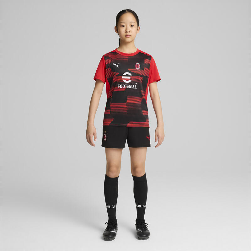 AC Mailand Kurzärmliges Aufwärmtrikot Jugendliche PUMA For All Time Red Black