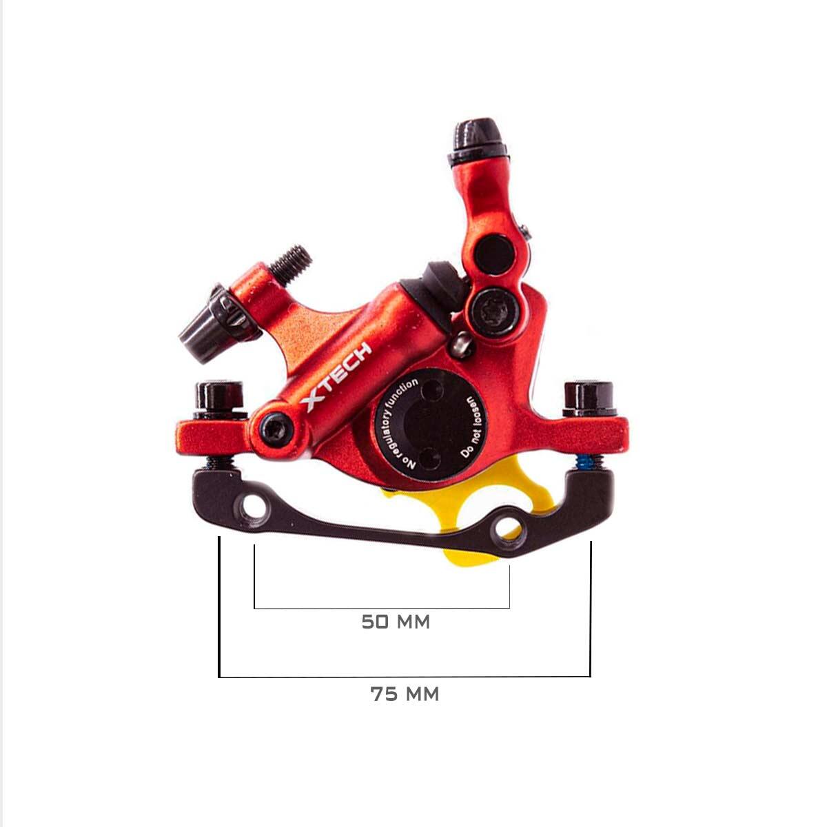 Pinza Freno Patinetes y Bicicletas Xtech Rojo Semi-Hidráulicas 4/4