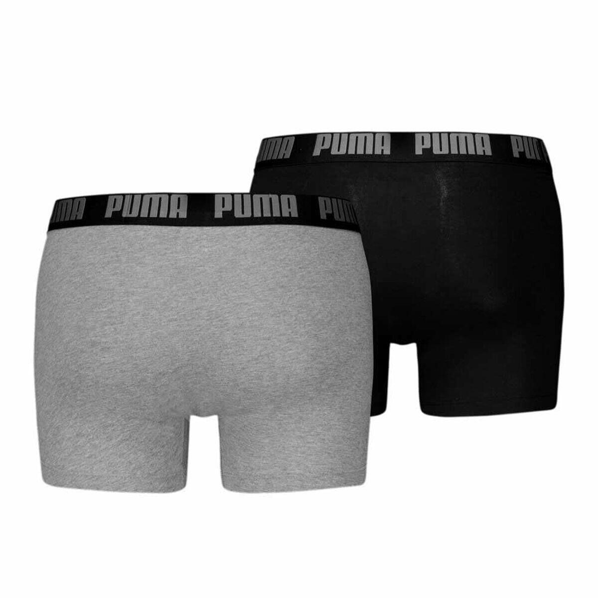 Puma Underwear Boxer 860_2383, pack 2 boxers, gris y negro, hombre. 4/4