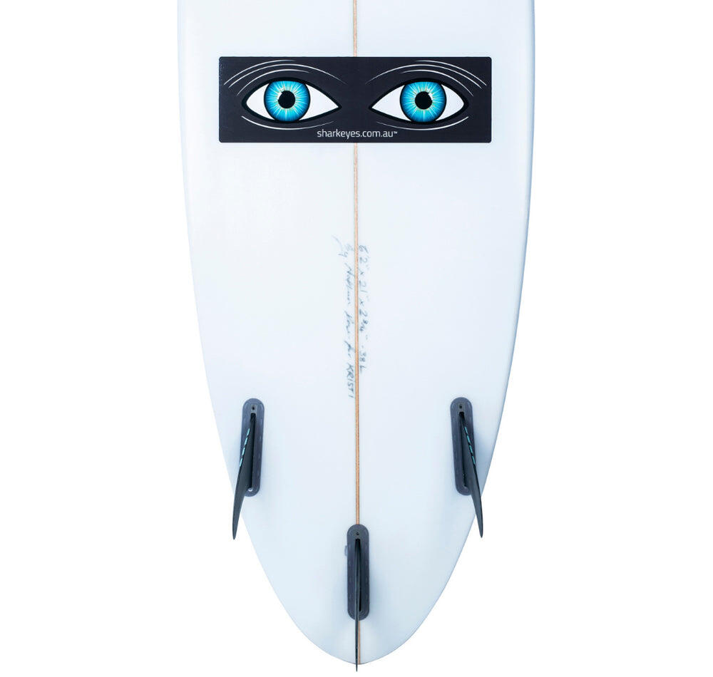 Shark Eyes Shark Deterrent Decal Black / LARGE