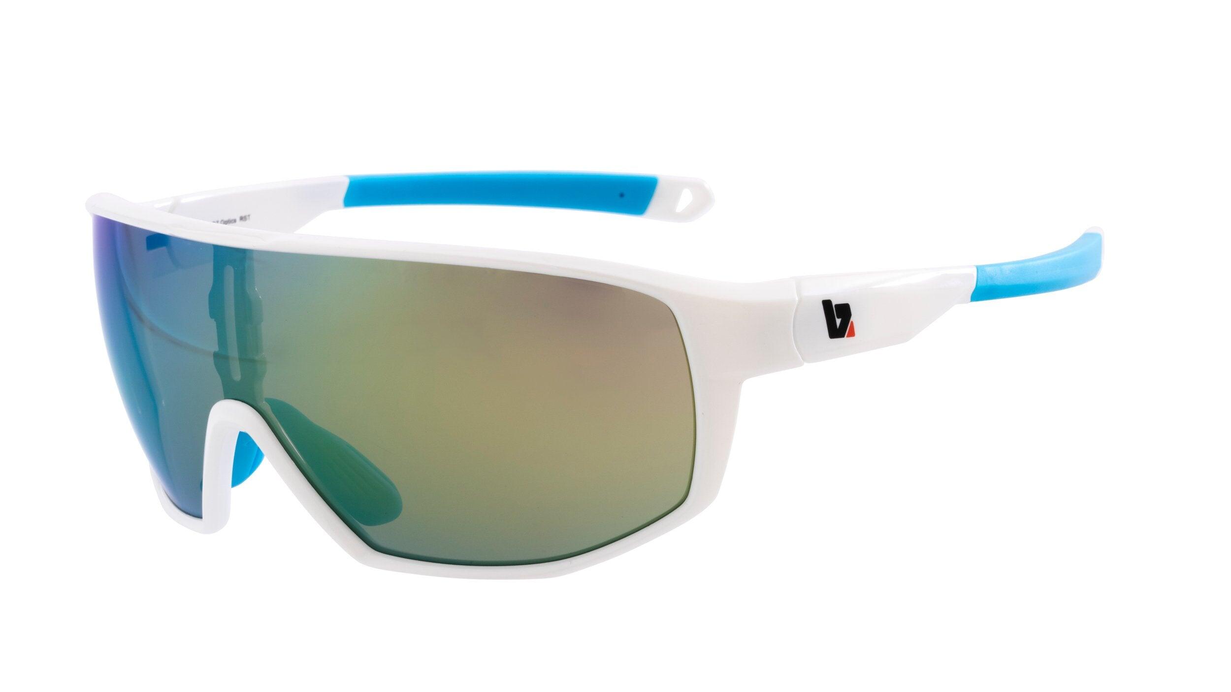 BZ Optics RST White/Blue HD Mirror Glasses