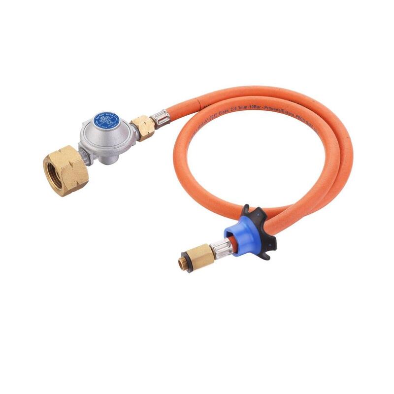 Détendeur et tuyau CADAC pour raccorder un appareil HP à une bouteille de gaz