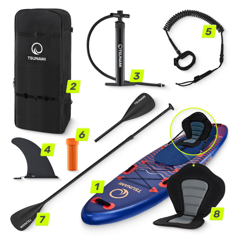 Deska SUP TSUNAMI stand up paddle 11’6″ 350cm T05 4FIZJO Decathlon