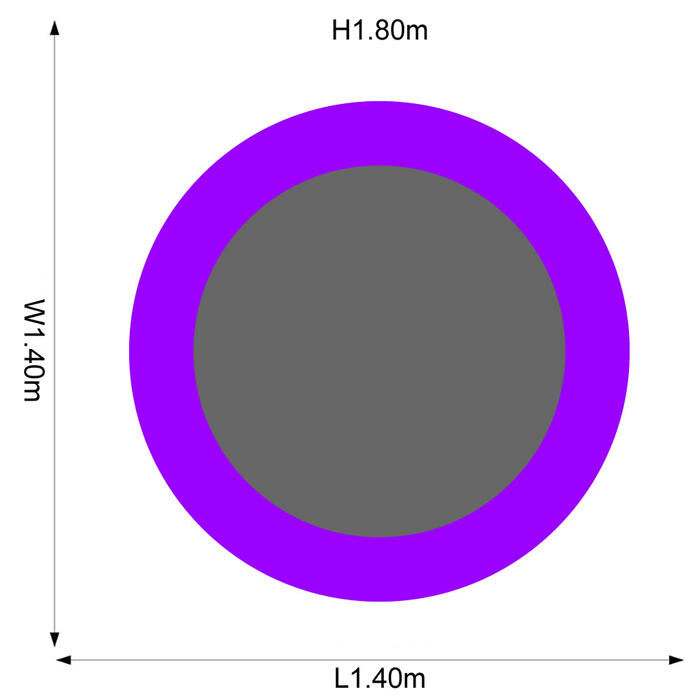 Plum Trampolino con rete di sicurezza Stardust Viola