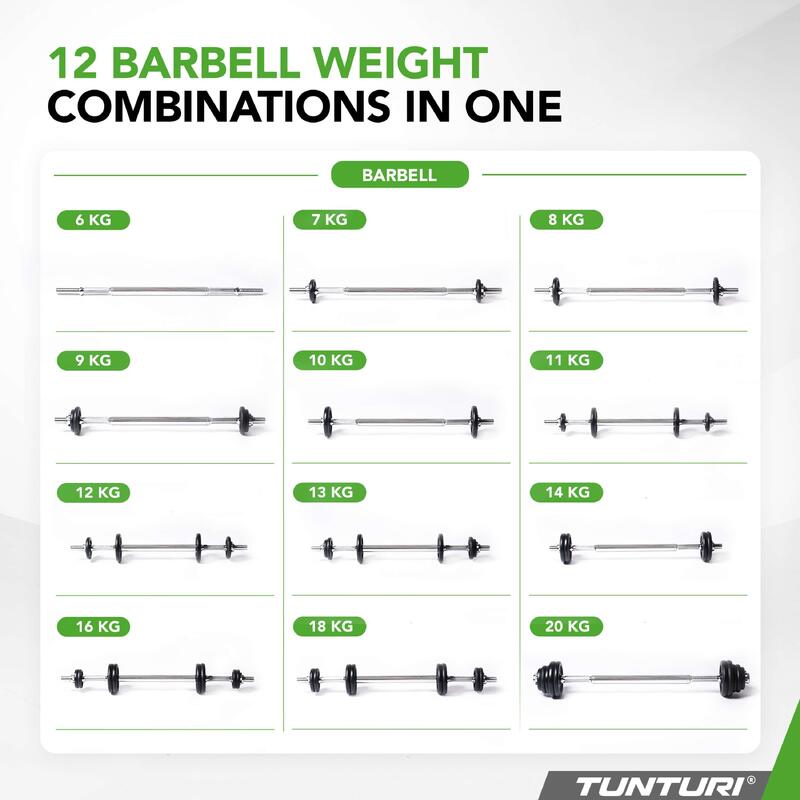 Set d'haltères + Barres + Poids 20KG 4