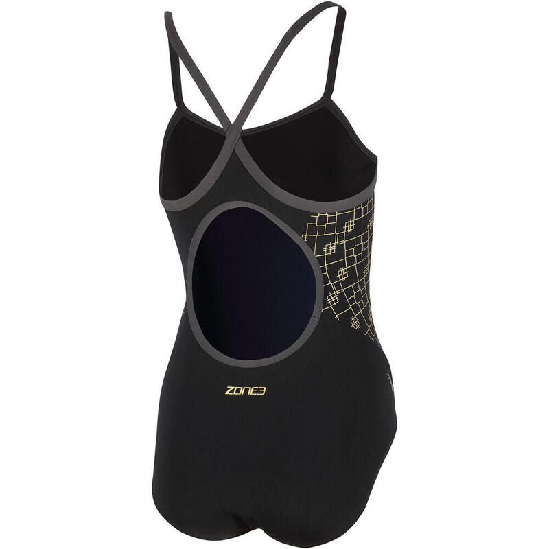 Costume Da Bagno Iconico Da Donna - Nero / Grigio / Oro