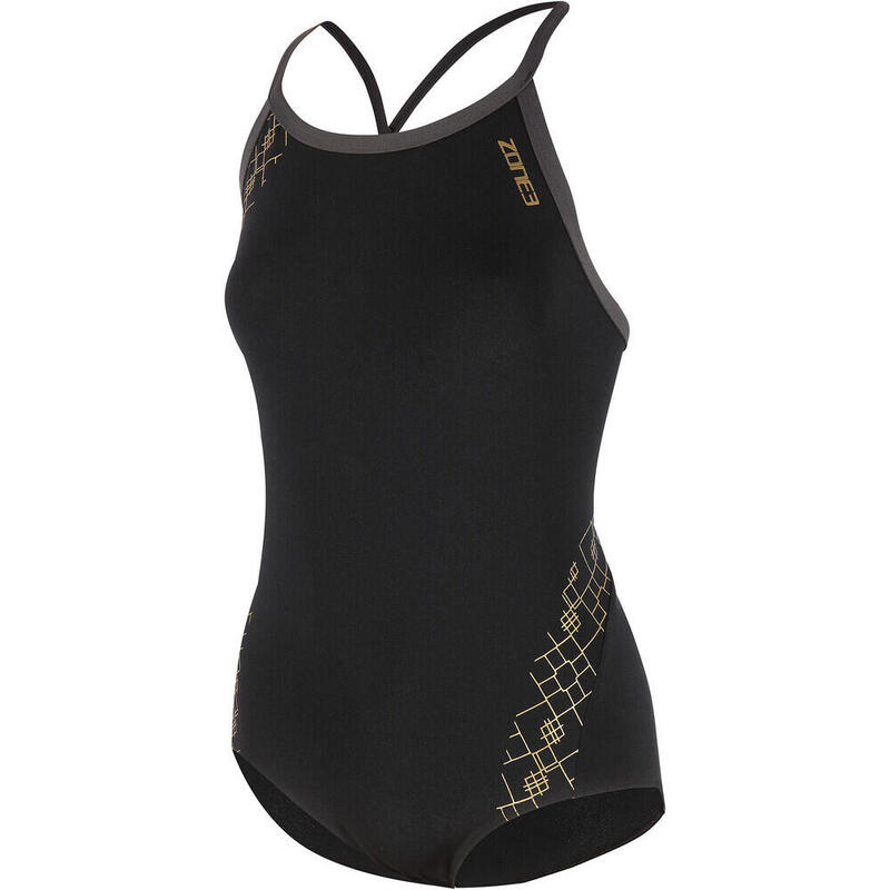 Maillot de bain Zone3 Iconic Bound Back - Noir / Or - Taille 30