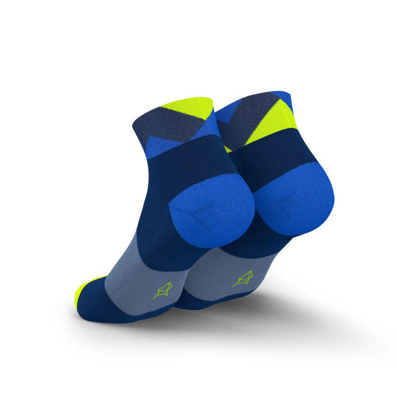 中筒 Running 運動襪 (Peaks Navy Blue Canary) | 意大利製造 | 透氣 | 三鐵 | 跑步