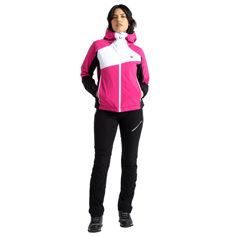 Chaqueta de Esquí Excalibar para Mujer Rosa Puro, Negro