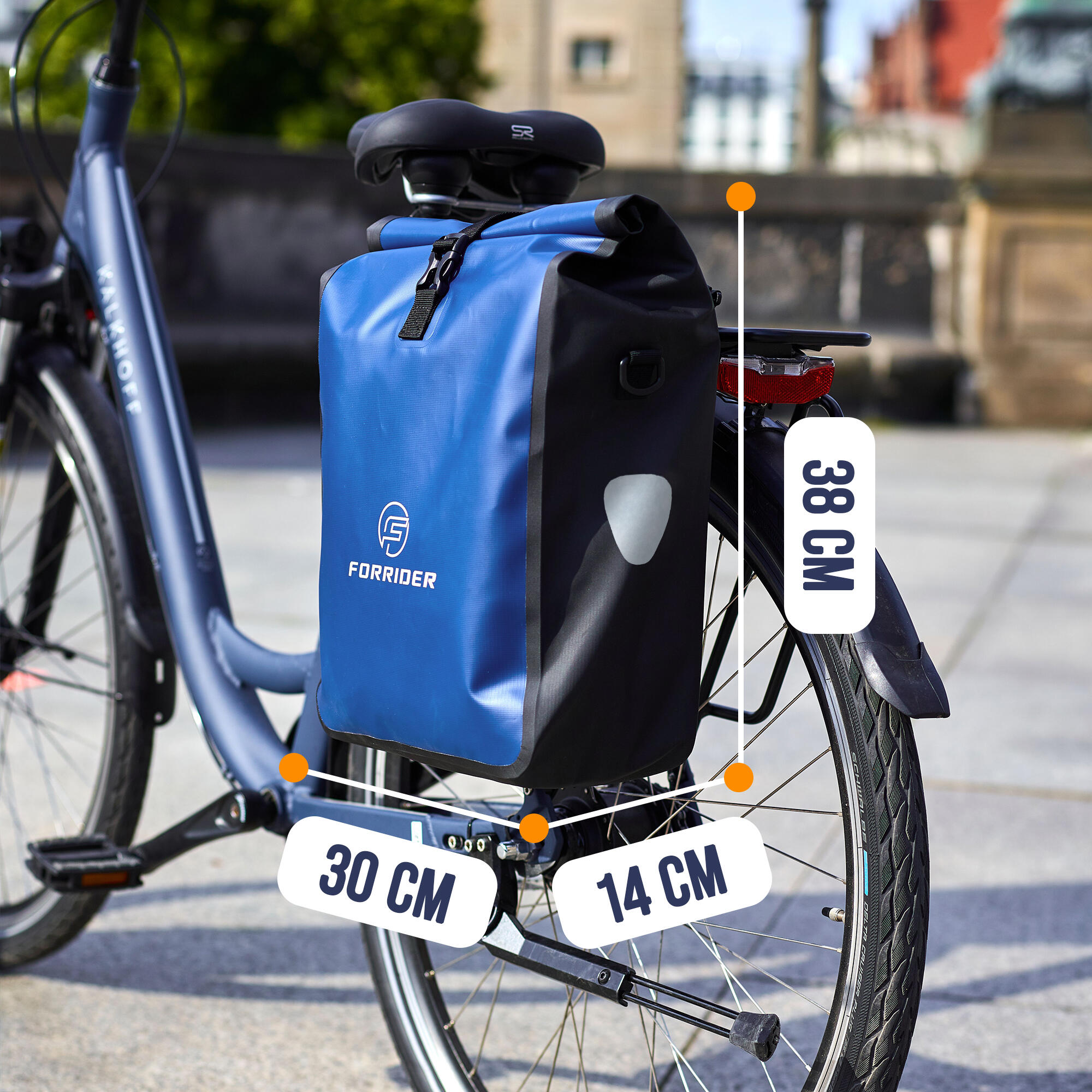 Fahrradtasche Basic 22L-Wasserdichte Gepäckträgertasche perfekter Allrounder 3/8