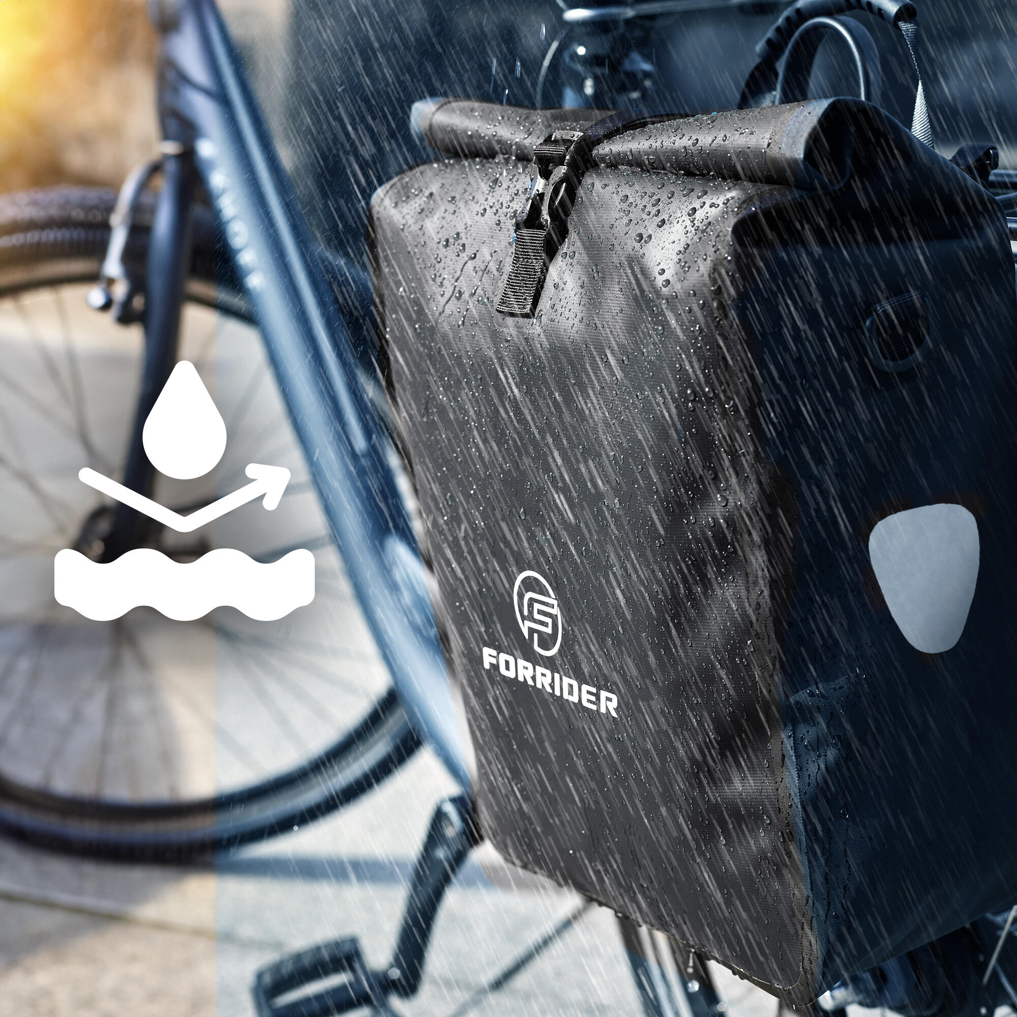 Fahrradtasche Basic 22L-Wasserdichte Gepäckträgertasche perfekter Allrounder 2/8