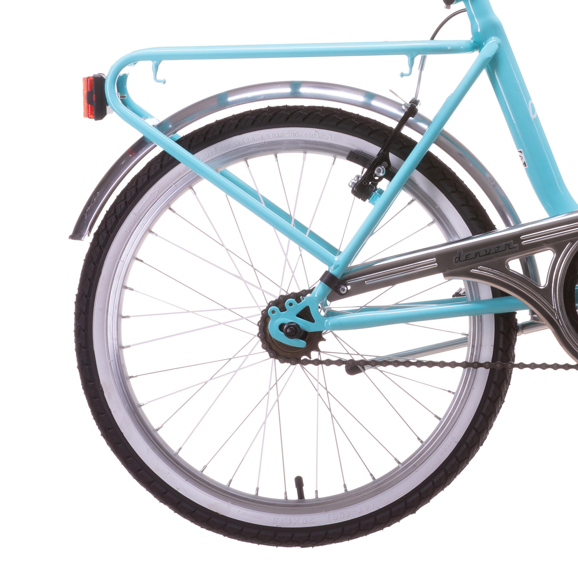 Bicicleta Paseo Plegable 20" Dolcevita Azul Tiffany 3/4