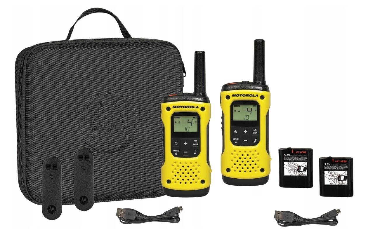 MOTOROLA Radio PMR portatile Motorola TLKR T92 H2O IP67 set con 2 pezzi Giallo