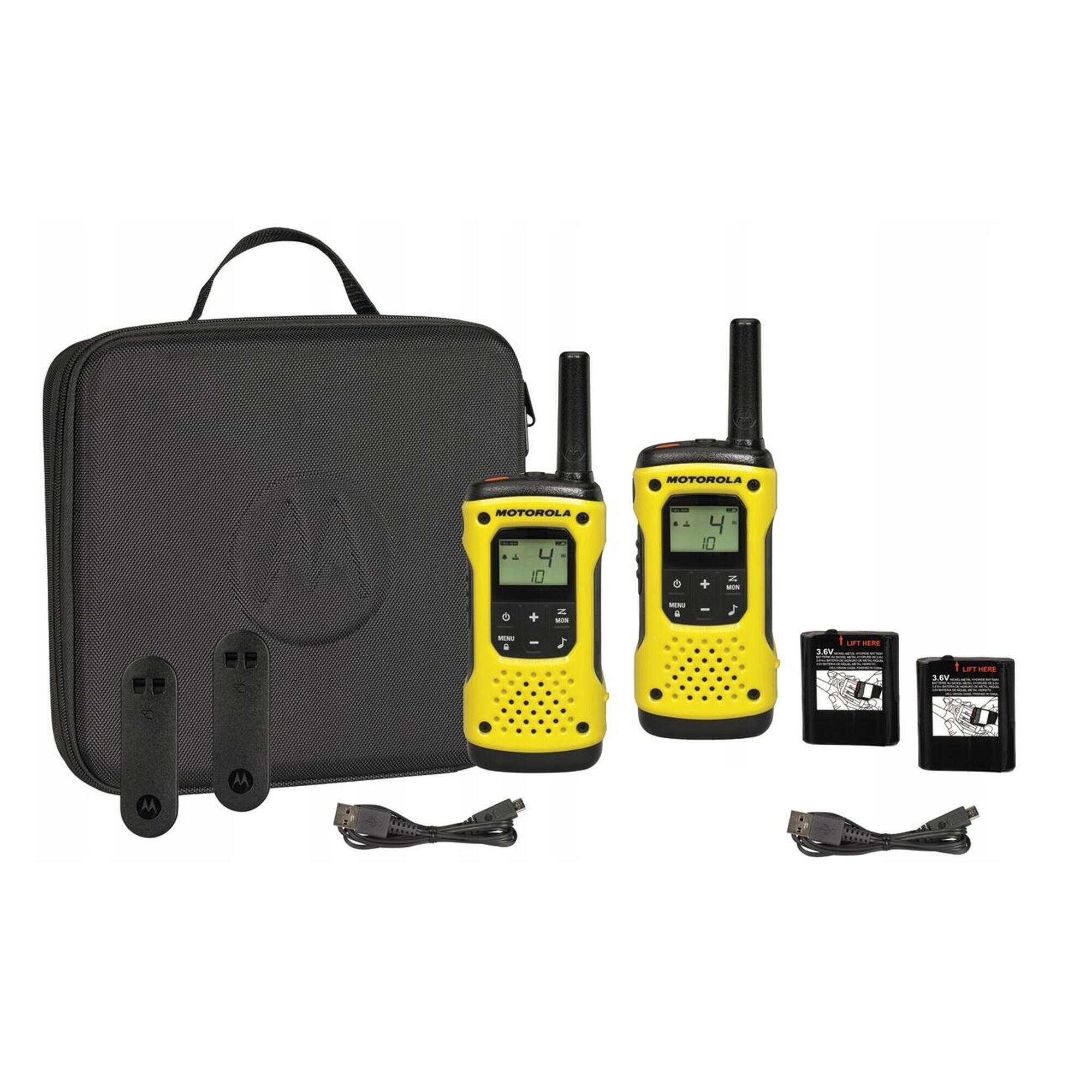 Rádio PMR portátil Motorola TLKR T92 H2O IP67 conjunto com 2 peças Amarelo
