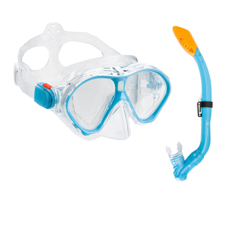 AQUASTIC set de snorkel infantil, máscara + snorkel