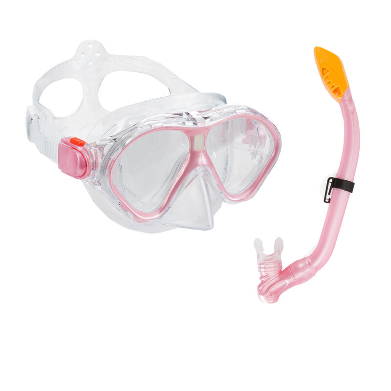 Set Snorkeling Scufundări copii AQUASTIC Roz