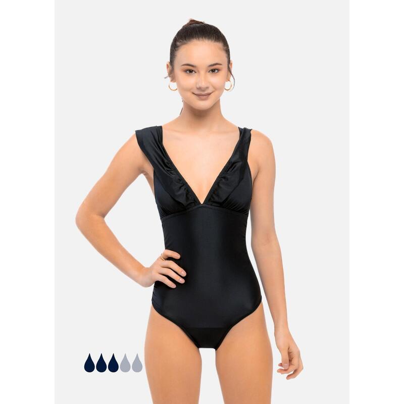 Maillot de Bain Menstruel 1 pièce pour Adolescente - Flux moyen - Mya