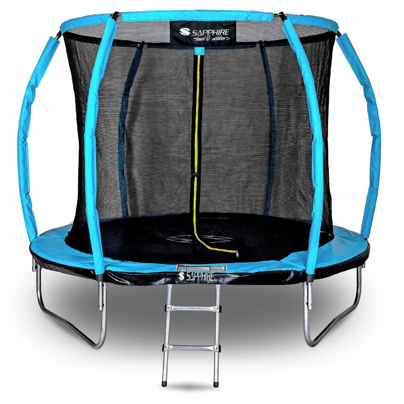 Trampolina Sapphire ST-8080W 8FT 252 cm z siatką wewnętrzną drabinka