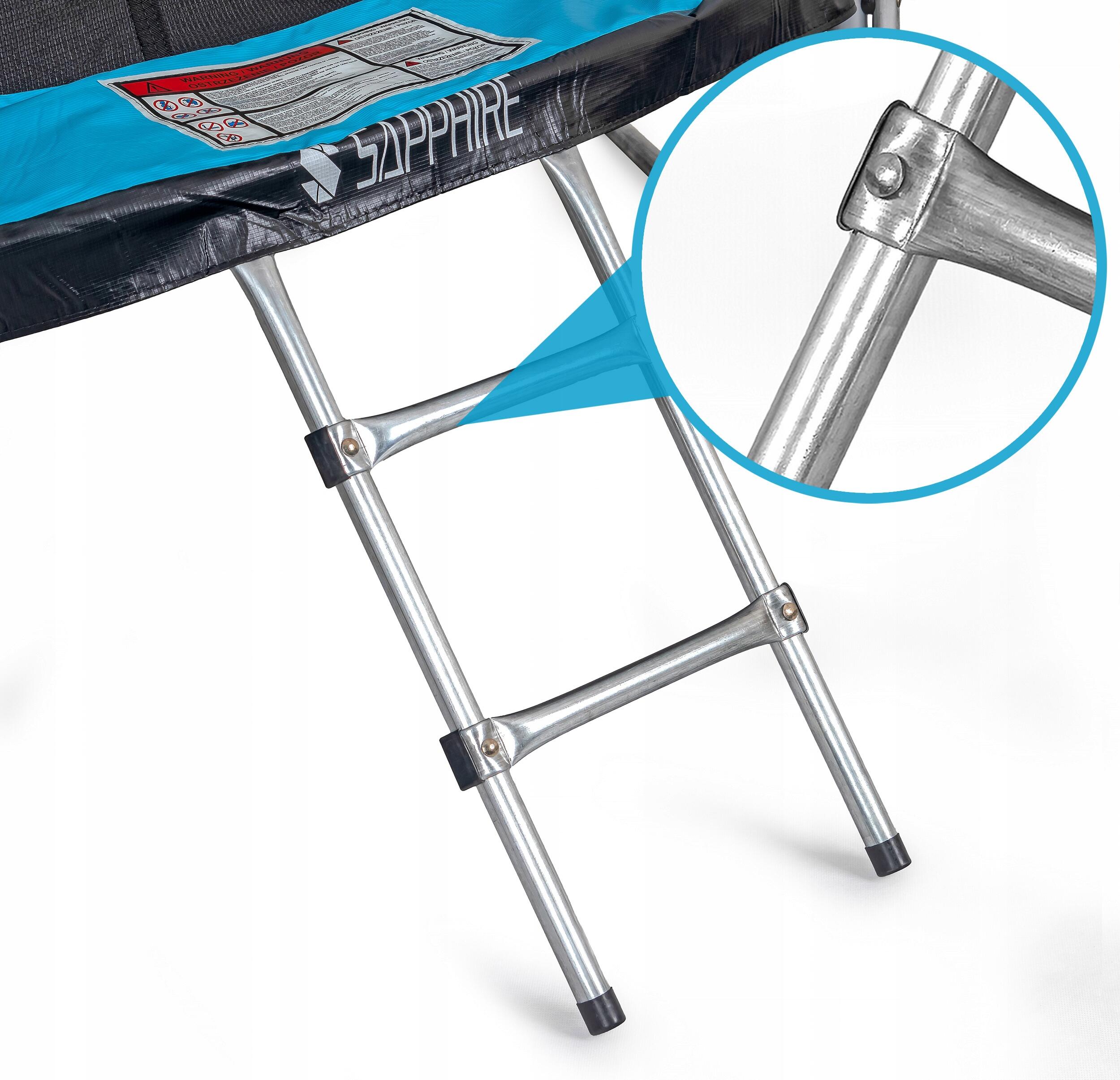 Trampolina Sapphire ST-8080W 8FT 252 cm z siatką wewnętrzną drabinka 6/7