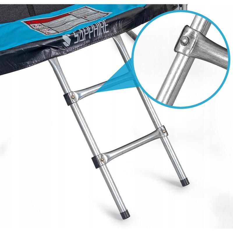 Trampolina Sapphire ST-8080W 8FT 252 cm z siatką wewnętrzną drabinka
